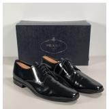 PRADA DRESS SHOES | Calzature Uomo 2E2701, size 8, Spazzolato fume; Near new very minimal signs of w