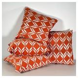 (4pc) ORANGE THROW PILLOWS | 17 x 18 in. each