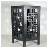 ASIAN STYLE SIDE TABLE | Hexagonal shape with openwork sides and a door for inside storage; h. 20 x 