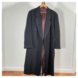 ALFANI WOOL OVERCOAT | Long black wool and cashmere overcoat with nylon lining from Macy
