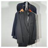 LOT OF FOUR SUIT JACKETS | All approx size 38; Black Hugo Boss, Black Christian Dior with gold butto