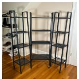 3pc) IKEA WIRE RACKS | LERBERG; h. 58 x w. 24 in. (wider) / w. 14 in. (thinner)