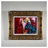 SERIGRAPH on CANVAS | "Parc Monceau" by Linda Le Kinff (b. 1949), showing two female figures in flow