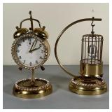 (2pc) HANGING TIMER & ALARM CLOCK | Alarm clock with a round face and Arabic numeral markers with gl