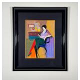 ITZCHAK TARKAY (1935-2012) | "Intermezzo" by Israeli artist Itzchak Isaac Tarkay: hand-embellished s