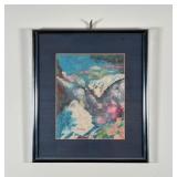 ABSTRACT WATERCOLOR | Original artwork circa mid-20th century, colorful abstract composition, waterc
