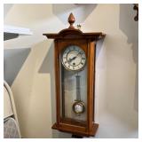 VIENNA STYLE REGULATOR | Wall clock with single finial, Roman numeral markers on the round face, mar