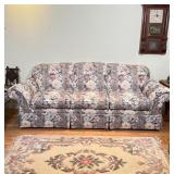 LA-Z-BOY THREE CUSHION SOFA | Comfortable three cushioned couch by La-Z-Boy, with allover floral uph