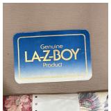La-Z-Boy, with allover floral upholstery; h. 36 x w. 91 x d. 37 in.