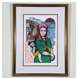 MOTHER & CHILD MIXED MEDIA | "Mother & Child" etching / mixed media by EBGI, ed. 7/350 lower left, t