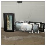 (5pc) FLOATING FRAMES | Three unopened and two opened floating frames; frame size 14 x 6-1/2 in.