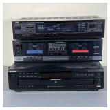 (3pc) AUDIO EQUIPMENT | Including a Sony 5 disc CD player CDP-CE415; a JVC R-X110 Digital Synthesize