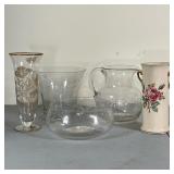(5pc) LARGE VESSELS | Includes 3-piece matching set, comprising a pitcher (h. 8 x dia. 6 in.), tall 