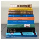 (11pc) LOT of CLOCK BOOKS | Including "The Clock Book" by Wallace Nutting; "The Book of American Clo