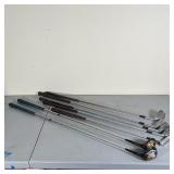 (7pc) VINTAGE GOLF CLUB | Includes a RAM 1 driver and 5 fairway driver; Joe Turmesa Sure Shot 3, 5, 