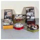 ANTIQUE BUTTON COLLECTION | File box filled with assorted buttons passed down through multiple gener