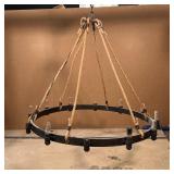 PIKE PLACE CHANDELIER | Contemporary "wagon wheel" style chandelier: "Pike Place" design by Troy Lig