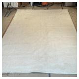 GEOMETRIC ROOMSIZE CARPET | nuLoom white geometric carpet, with embossed hexagonal pattern; overall 