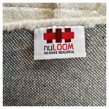 GEOMETRIC ROOMSIZE CARPET | nuLoom white geometric carpet, with embossed hexagonal pattern; overall 