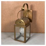(4pc) BRASS STAR WALL SCONCES | A set of 4 lighting fixtures, designed as a hanging lantern with a c