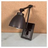 PAIR ARTICULATING SCONCES | Brown bronze-style metal sconces; h. 13 x w. 4-1/4 x d. 7-1/2 in. (appro