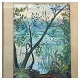 signed lower right "Daniele Gilbert" and dated 1961, in a painted wood frame; sight 12-1/4 x 9 in., 