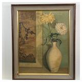 STILL-LIFE GICLEE PRINT  | Framed giclee print (textured canvas) of "Persian Pottery" by Ethelyn C. 