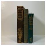 (3vol) FANCY BINDINGS | 19th century hardcover books with gilt tooled spines and covers, including W