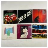 (6pc) ROCK VINYL RECORDS | Including 2 Bad Company albums: Straight Shooter and their self-titled al