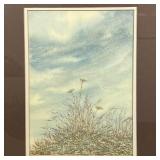 EDWARD GRADIJAN PAINTING | Edward A. Gradijan (American. 1933-2002): mixed media on paper, showing a