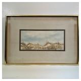 EDWARD GRADIJAN SEASCAPE | Edward A. Gradijan (American. 1933-2002): beach landscape painting, water