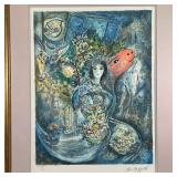 CHAGALL |  very nicely framed; sight 30 x 22 in., overall 40-1/2 x 32-1/2 in.