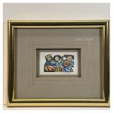 BOULANGER | pencil signed lower right, under fancy matting in a gold-tone frame; sight 3 x 6 in.