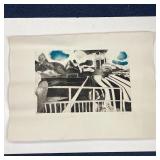  numbered in pencil, ed. 24/70 lower left and pencil signed lower right, possibly "F Fanucci" or "Fa