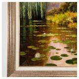 autumn scene, signed lower left "Chami", in a carved gilt frame; 30 x 30 in., overall 38 x 38 in. (f