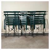  Rigidex green folding armchairs, appearing in very good condition- tres chic!