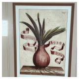 PAIR BOTANICAL PRINTS | Matted and framed; each overall 25 x 21 in.