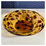 Blow art glass low-form bowl (dia. 14 in.)