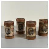(4pc) EDISON RECORD ROLLS | One with damaged lid