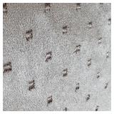 patterned ultra suede fabric trimmed with embroidery, appearing in excellent condition; h. 65 x w. 1