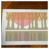 COLOR SILKSCREEN PRINT | "Forest Sun" by Robert Waterman (20th Century), artist