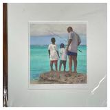 giclee print, also by Baragwanath, titled "Fishing by the Edge", ed. 6/250 and pencil signed lower r