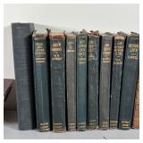 Selected Works of Shakespeare; and (4vol) Browning in red leather binding