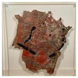 ANTIQUE INDONESIAN MIXED MEDIA | Mixed media on cut paper, showing a warrior, signed; overall 30 x 2