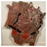 ANTIQUE INDONESIAN MIXED MEDIA | Mixed media on cut paper, showing a warrior, signed; overall 30 x 2