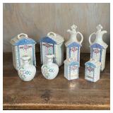 (8pc) MEPOCO WARE & OTHER | Made in Germany, including Oil, Vinegar, Tea, Sugar, Nutmeg, and Cinnamo