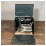 ANTIQUE SUNBEAM IRON | "The Iron of Irons" with original power chord and original box; box h. 7 x w.