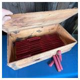 CRATE of CHICORY FLARES | Heinr Franck Sons In. brand 2 oz chicory flares in original wooden crate; 