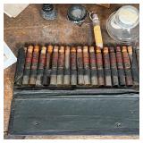 a wooden Braunsdorf Mueller Company tool stand