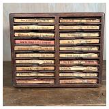 ANTIQUE PAPER BOX | With lithograph paper, the case with cigar box joinery; h. 8-1/2 x w. 10-1/2 x d